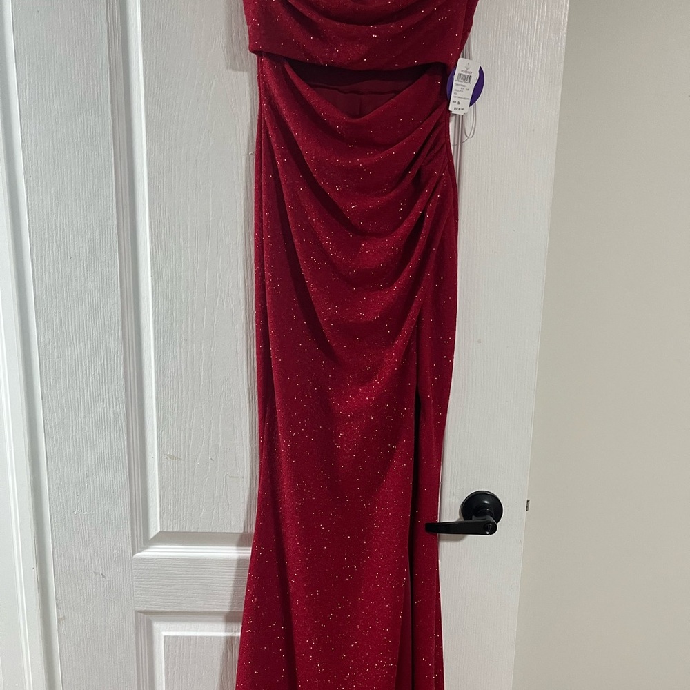 Windsor Red Glitter Prom Dress